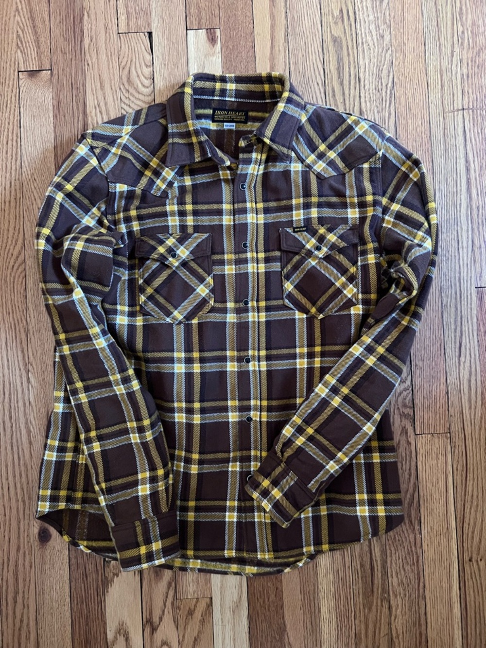 Iron Heart Brown Western Flannel XXXL
